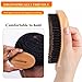 Aosina Wave Brush for Men - Beech Wood & Black Boar Bristle Brush for Cultivating Beards, Hair Waves, and Wolfing