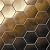 Bedrosians Hedron Gloss Ceramic Hexagon Tile 4" x 5", Metallic (50-Pack, 5.38 SF)