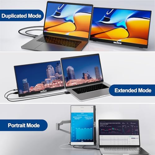 InnoView Portable Monitor 15.6" 1080P for Laptop with Protective Sleeve, Built-in 90° Adjustable Stand USB C HDMI Ultra-Slim Portable Laptop Monitor for MacBook Phone PS Xbox Switch — view 6