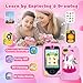 AOOKYMEL Kids Smart Phone Toys, Unicorns Gifts for Girls Age 6-8, Touchscreen MP3 Player Learning Toys with Dual Camera, Chrismas Birthday Gifts for 3 4 5 7 9 Years Old Kids with 8G SD Card (PH05U)