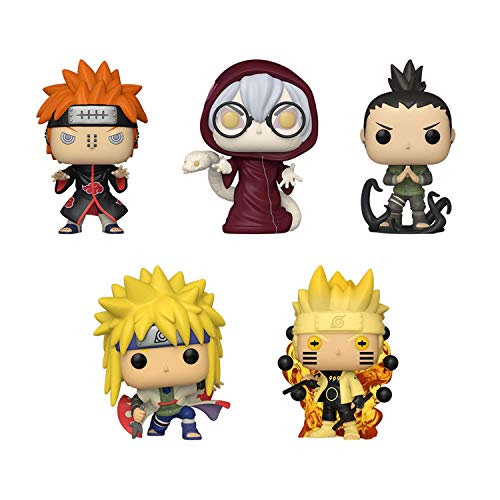 Funko Pop! Naruto Set of 5: Naruto 6Path Sage, Minato Namikaze, Kabuto Yakushi, Shikamaru Nara and Pain