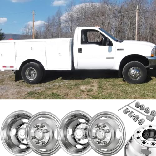 Image of 16 inch Stainless Steel Dually Wheel Simulator for 1999-2004 ford F350 pickup