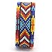 La Vivia Handmade Beaded Cuff Bracelet, Native American Style Seed Beads Leather Bracelet, Unisex Fashion Jewelery Bracelet, Suitable For Occasions & Gifting (Multi Color)