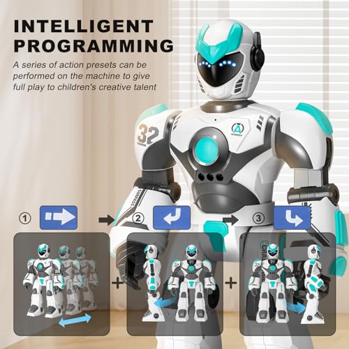 Remote Voice Control Large Robot: Intelligent Programmable Popular Science Story Toys with Gesture Sensing Presents for Kids - Image 3