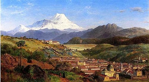 Rio Bamba Equateur peinture salon déco moderne paysage exotique chic