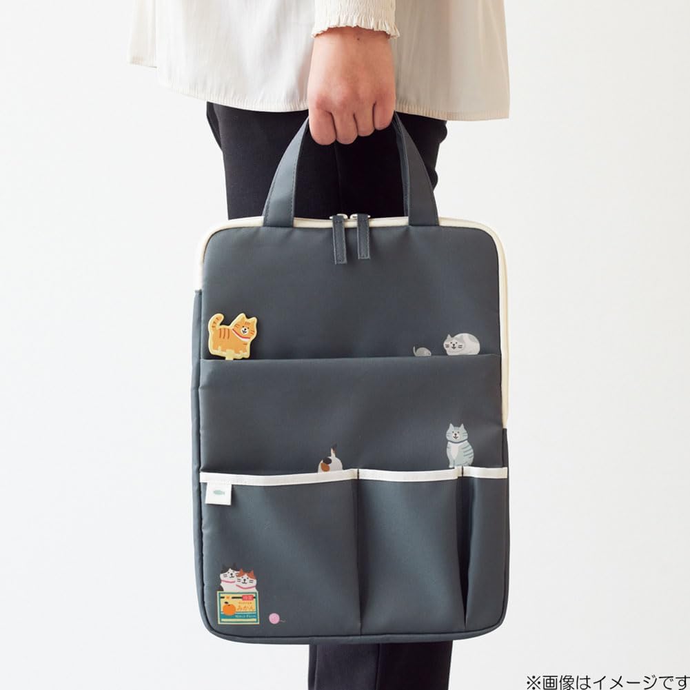 Lihit Lab Nyan Scene Cat Bag in Bag Carrying Sleeve Indigo Blue A2226-11