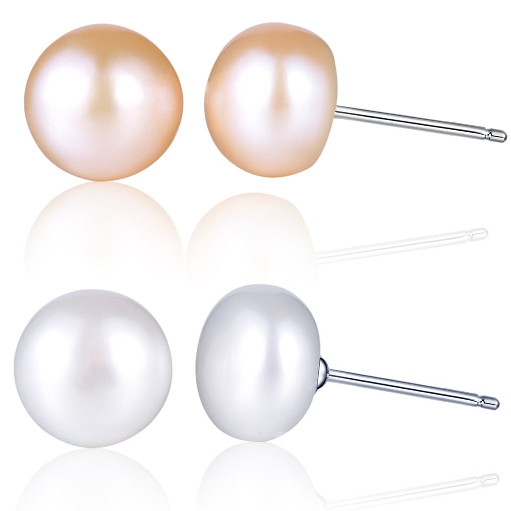 Yumilok Orecchini da donna in argento sterling 925, con perle