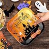Halloween Paper Plates and Napkins, Service 25 Square Halloween Plates and Napkins Party Supplies Decorations