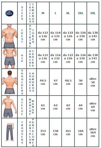 Ingrosso Mercerie Lcf Pigiama Intero Uomo Per Degenti, Cotone 100%, Prodotto In Italia (2XL) - 8