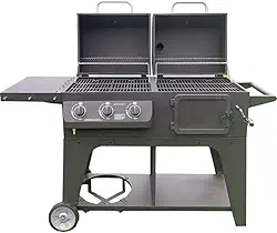 Churrasqueira Híbrida A Gás E Carvão Com 3 Queimadores