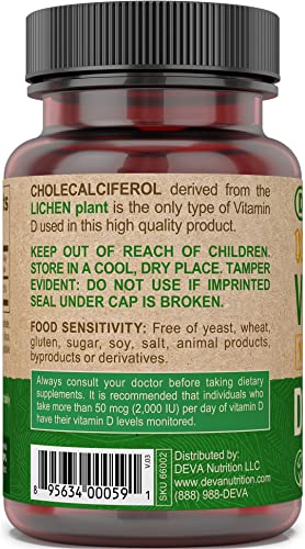 DEVA Vegan Vitamin D3 Supplement