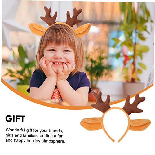 Adorainbow Tiara De Chifre De Natal Tiaras Para Crianças Animais De Pelúcia Vestido Infantil Tiara D