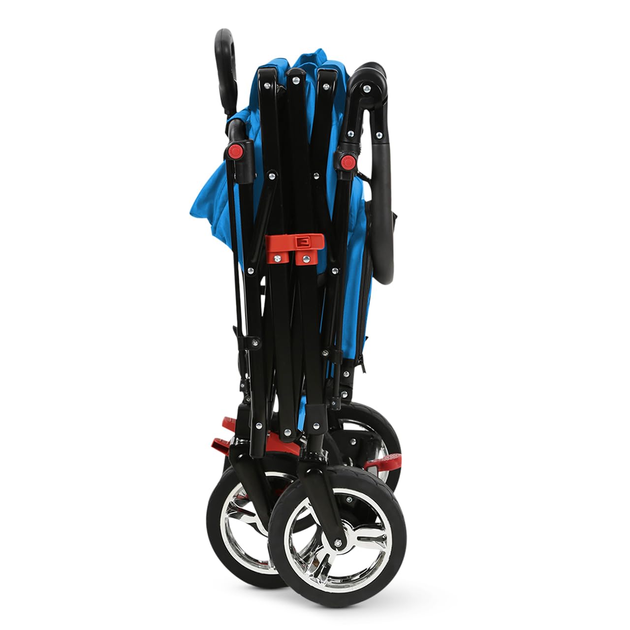 FUXLIFE Bollerwagen FX-CT800 Komfort faltbar - Türkis • Kinder Transportwagen mit Sonnendach • gepolsterte Innenraumverlängerung • robuste Räder • kompakt klappbarer Handwagen