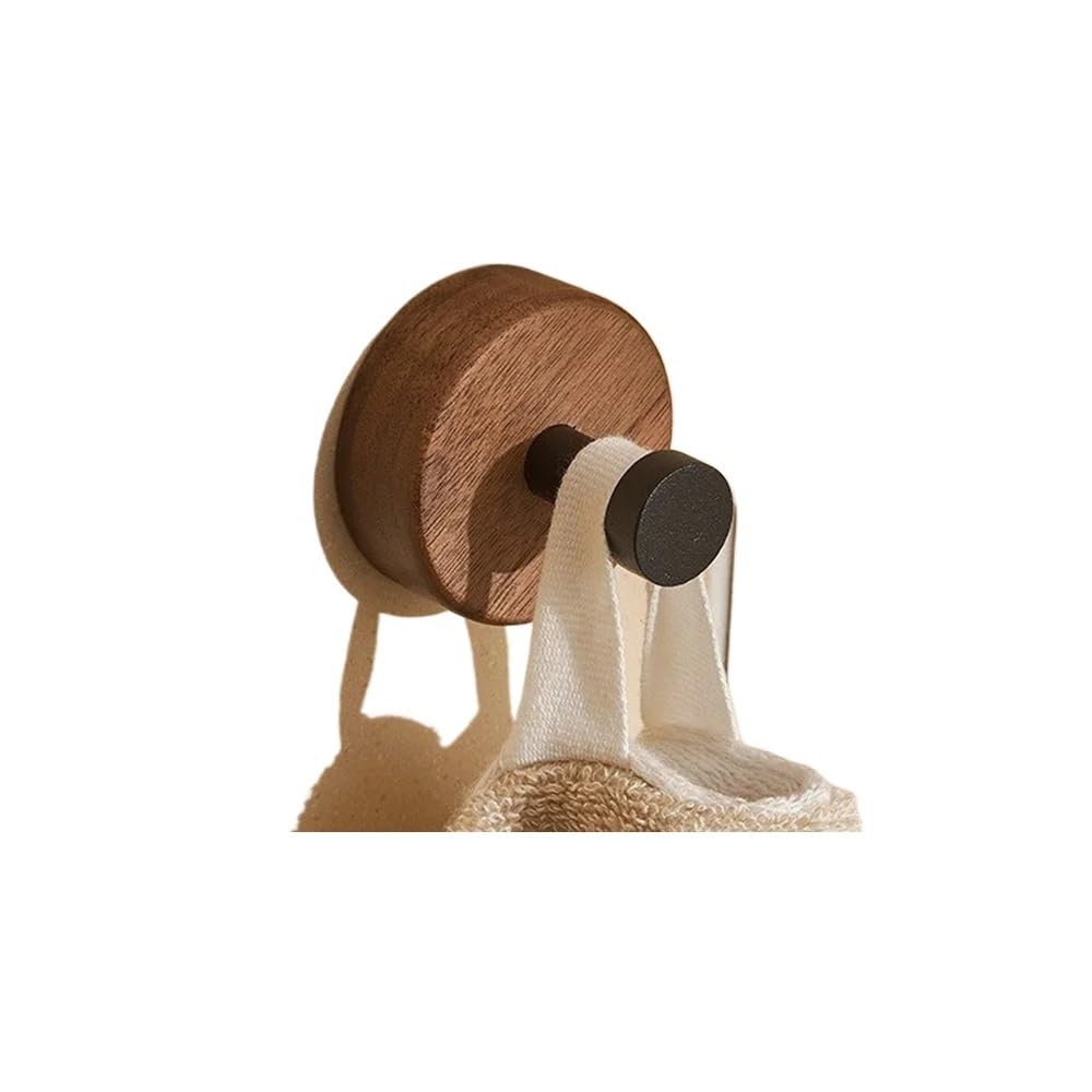 Crochets de rangement muraux en bois pour suspendre les serviettes