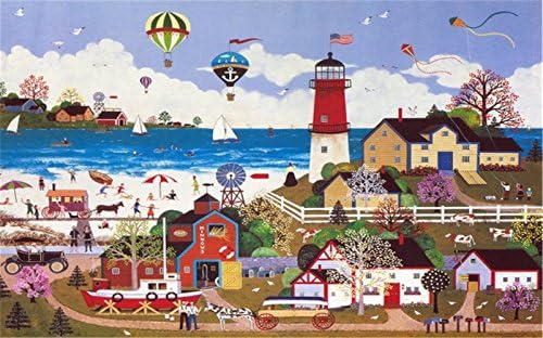 Yobooom Jigsaw Puzzles Wooden for Adults 1000 Piece The Cape Milford Light Jane Wooster Scott Painting