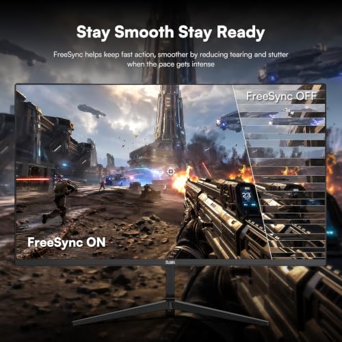 Image of 24 Inch Gaming Computer Monitor, FHD 1920x1080p, 180Hz, 4000:1 High Contrast VA Computer Screen for Work & Play, FreeSync, HDR10, VESA Mountable