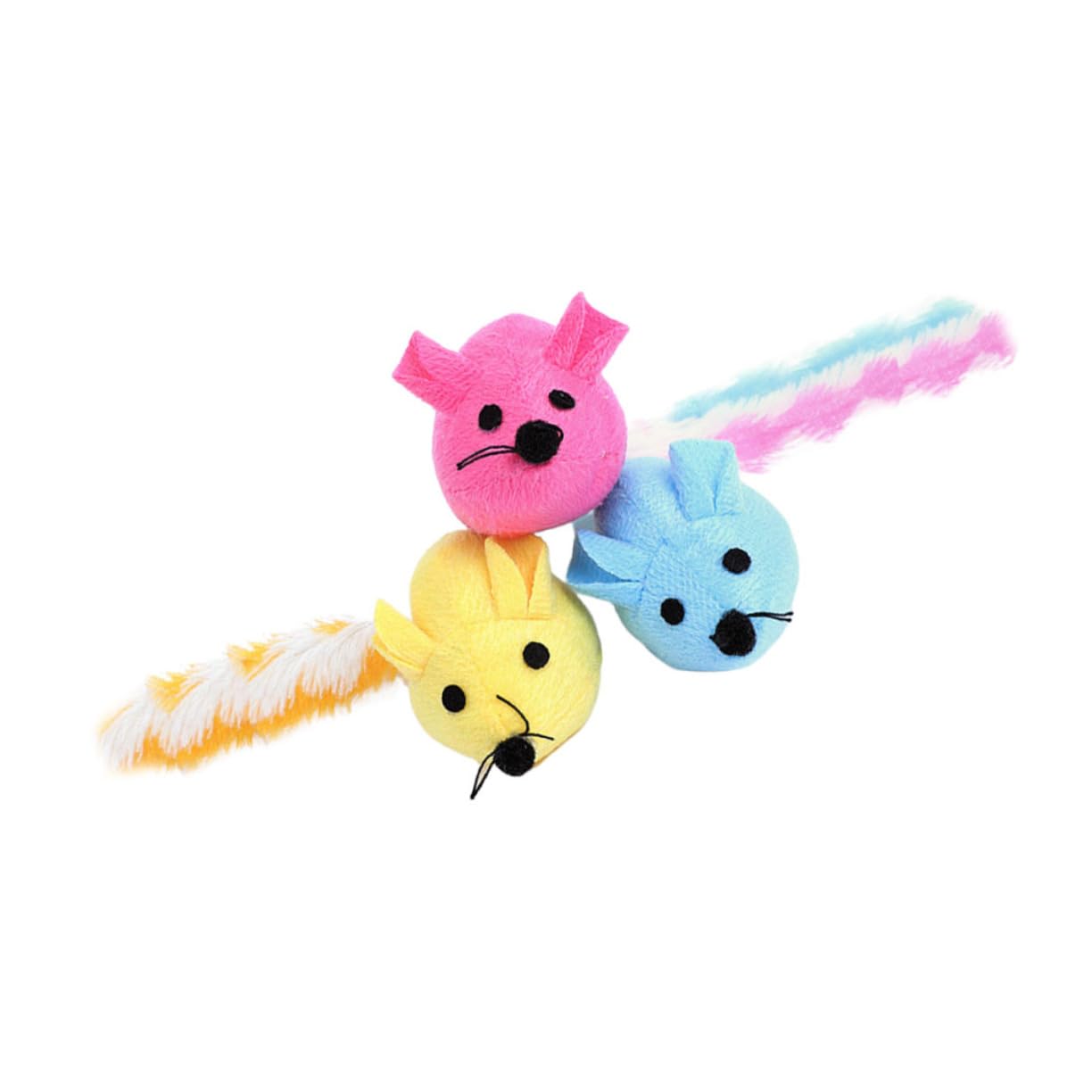 Happyyami 15pezzi Giocattoli Peluche Per Gatti Di Topi Colorati Per Stimolazione Indoor Giocattoli Con Gatta Per Attività e Divertimento Feline