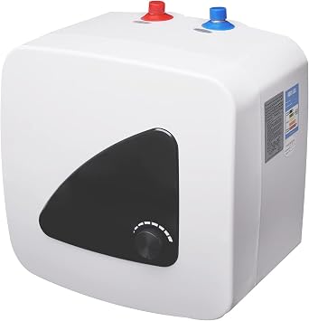 4 Gallon Vertical Under Sink Water Heater, 1500W Wall Mounted Hot Water Heater, Electric Tankless Water Heaters for Kitchen, Bathroom,RV, Maximum Temperature65C