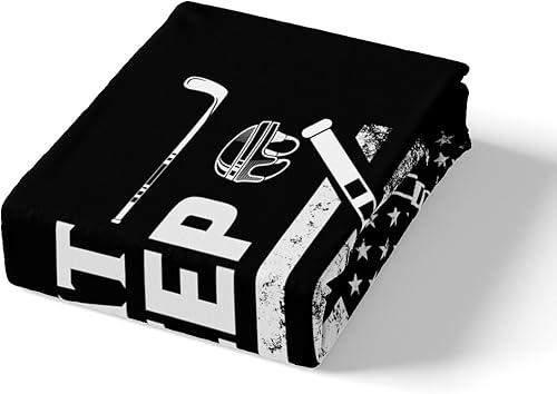 Miniatura 4 de Feelyou Juego de funda de edredón de hockey sobre hielo con la bandera estadounidense de hockey sobre hielo, juego de ropa de cama de hockey sobre