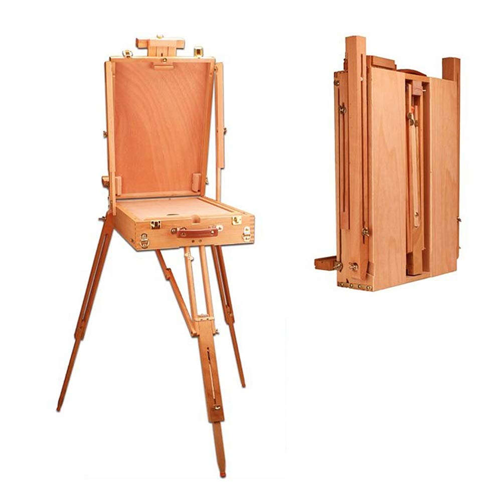 NGDFGR Easel Easel Stand Adjustable Foldable Tripod Sketch Box With Pallete-Hold Canvas Upto 34.6" For Artists Ing Drawing Display Exhibition,