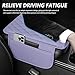 Stacool Upgraded Car Center Console Cover,Microfiber Leather Car Armrest Cover Cushion with 2 Storage Bags,Universal Cars Armrest Storage Box Cars Interior Accessories for Most Vehicles (Purple)