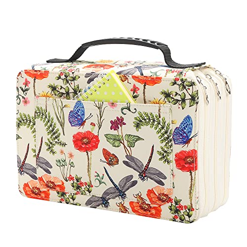 Image of Lbxgap Marker Pen Organizer Case Lipstick Organizer 102 Slots Large Capacity with Handy Wrap Portable Multilayer Holder for Markers or Lipstick