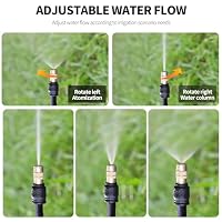 50FT Drip Irrigation System, Complete Garden Watering Kit with Rust-Proof Copper Nozzles - UV Stabilized Flexible Hose for Lawn, Greenhouse, Patio Plants — image 4