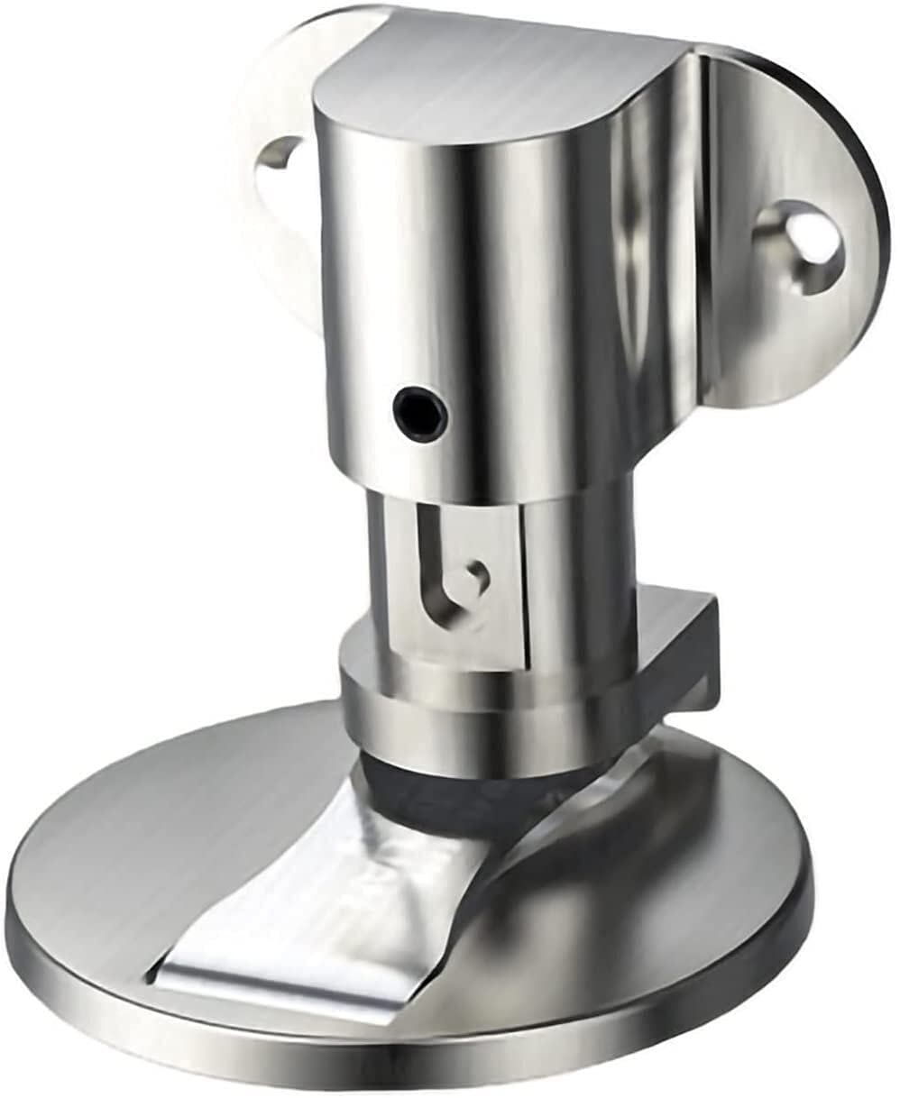 Sbziojhdr Silver Door Stop， Metal Magnetic Door Catch Invisible Holder Stainless Steel Doorstop Buffer Stop(Silver)