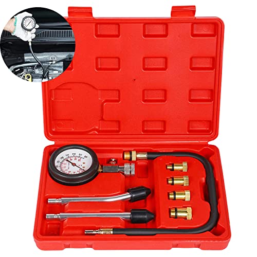 Especializadas Y Para Taller, Tools Kit de comprobador de compresión de motor profesional El comprobador de compresión de cilindro de motor de gasolina se utiliza para probar motosierra motor...