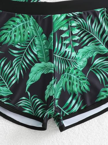 Image of SEGT Girl's Floral Long Sleeve Rash Guard with Bikini Bottom 2 Piece Swimsuit Set