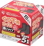 アイリスオーヤマ 使い捨てカイロ くつ下用 貼る 30足 日本製 ブラック ぽかぽか家族