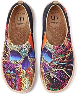 UIN Women's Lightweight Slip Ons Comfort Walking Flats Casual Art Painted Travel Shoes No Body (7)