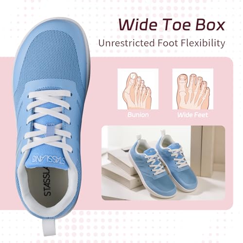 Image of Women's Barefoot Shoes Wide Toe Box Zero Drop | Lightweight Breathable Minimalist Walking Flats with Non-Slip Sole for Commute, Yoga, Gym and Casual Wear
