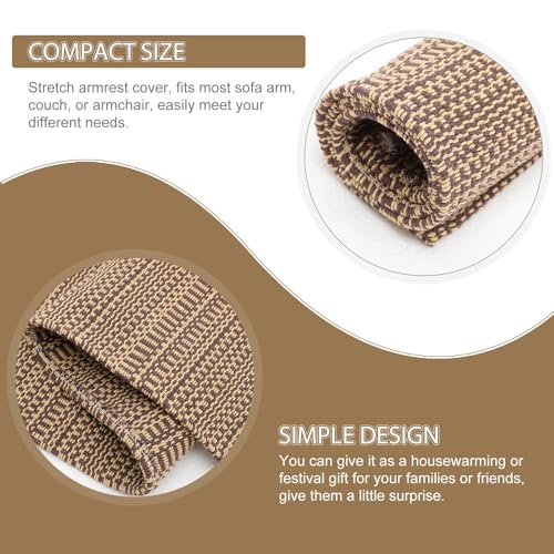 Funda para reposabrazos de sofá protector de algodón y lino para brazos de sillas 8
