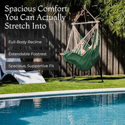 Image of Hanging Hammock Chair Swing - Outdoor & Indoor - Hammock Swing Chair