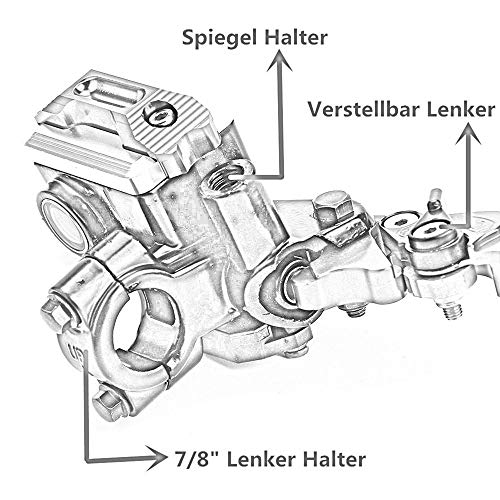 Qlhshop7/8 Inch - Assembly Universal Drum Wheel Adjustable Motorcycle Brake Lever Motorcycle Streetcar Sports Car Vintage Cruising Off-Road Atv Compatible Modern Sports Bicycle（Red） #TOP3