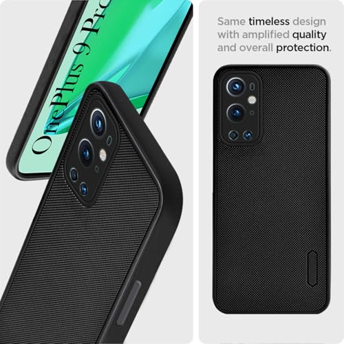 Image of Jkobi Back Cover Case for OnePlus 9 Pro (Textured Grip Design | Camera Protetion | Slim and Light Weight | Soft Touch and Feel | Black)