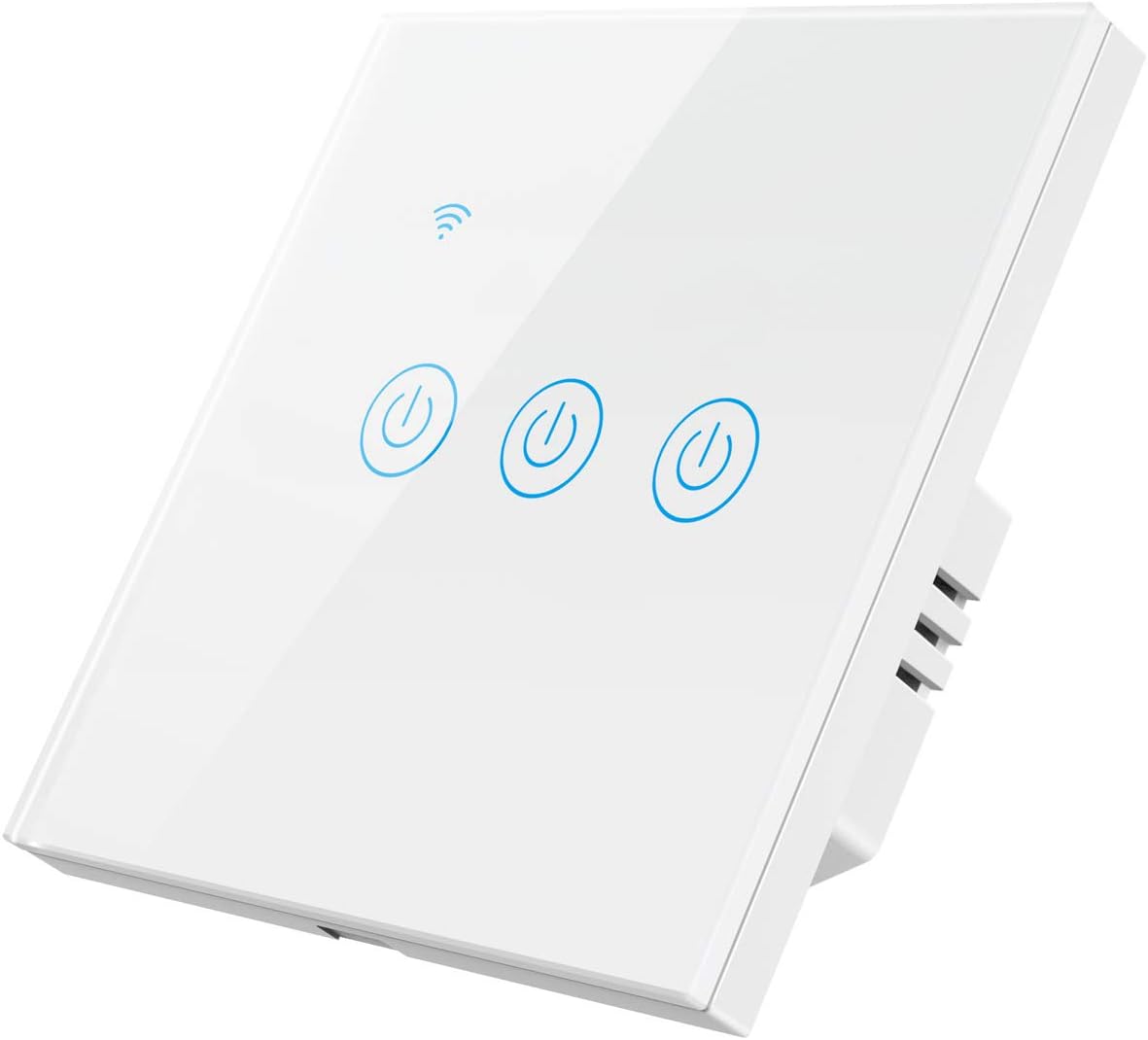 Tuya Smart Wifi Touch Light Wall Switch 170-240V with Alexa Google Home (3 Gang, White)