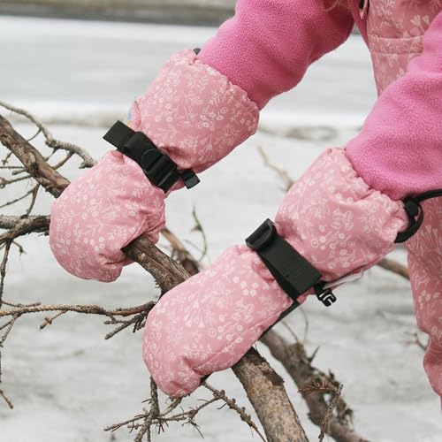 Image of JAN & JUL Girls' Insulated Waterproof Snow Mittens for Toddlers and Kids