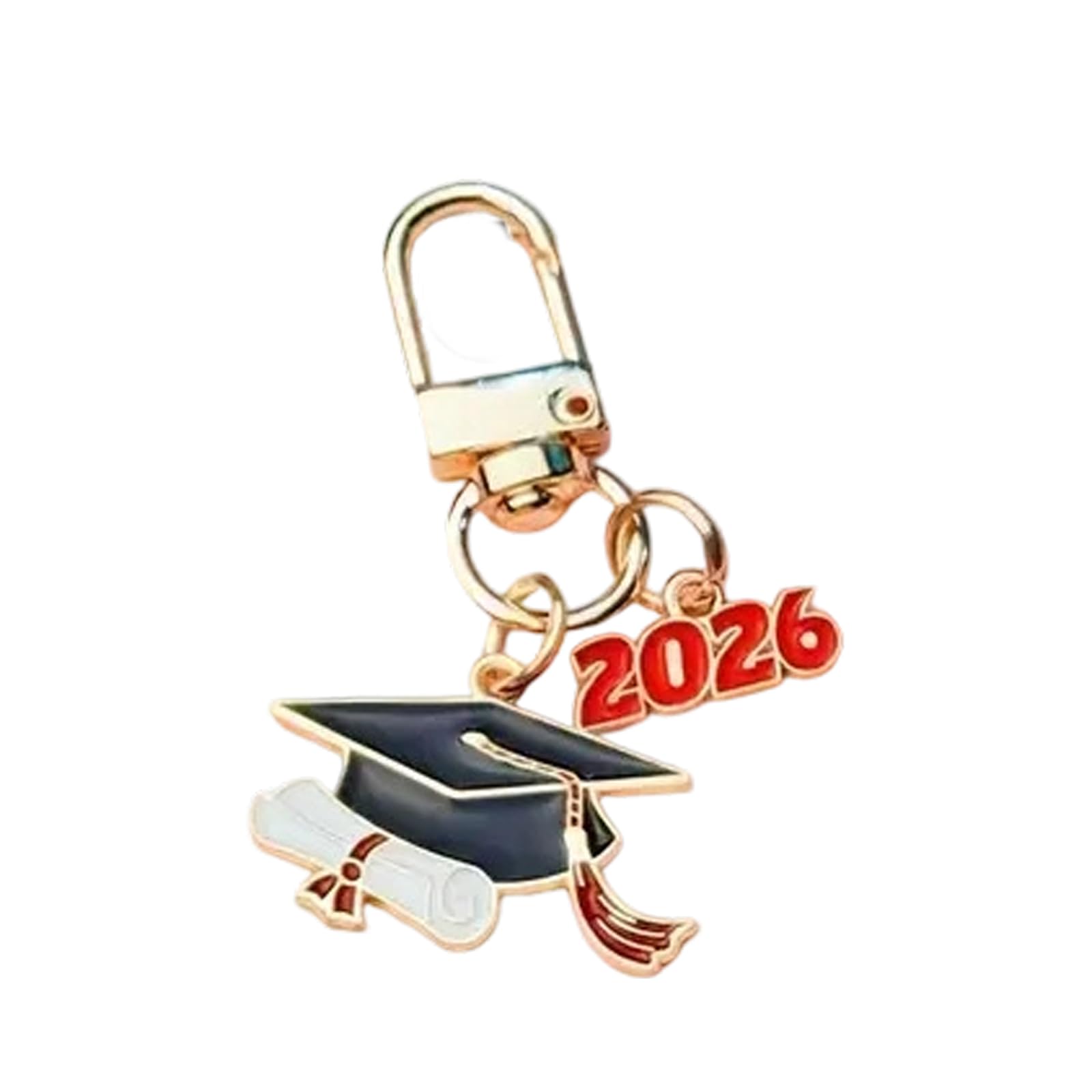 Maxtonser 2026 Graduation Keychain Commemorative Cap Diploma Charm Alloy Keepsakes For College University Students