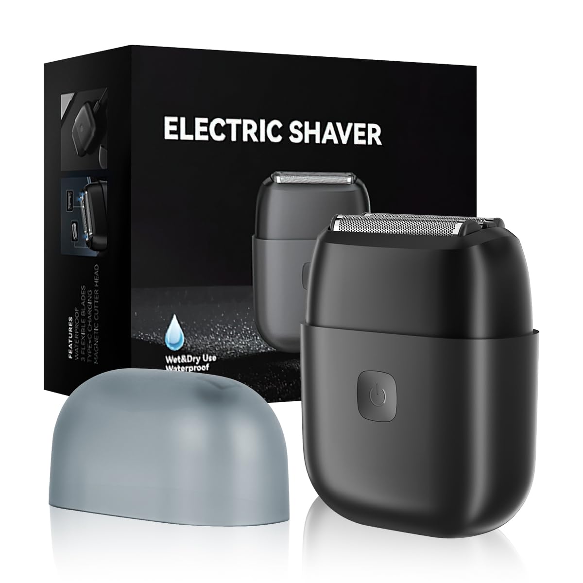 Afeitadora eléctrica para hombres, cabezales flotantes 5D mejorados, maquinilla de afeitar inalámbrica impermeable para hombre, 60