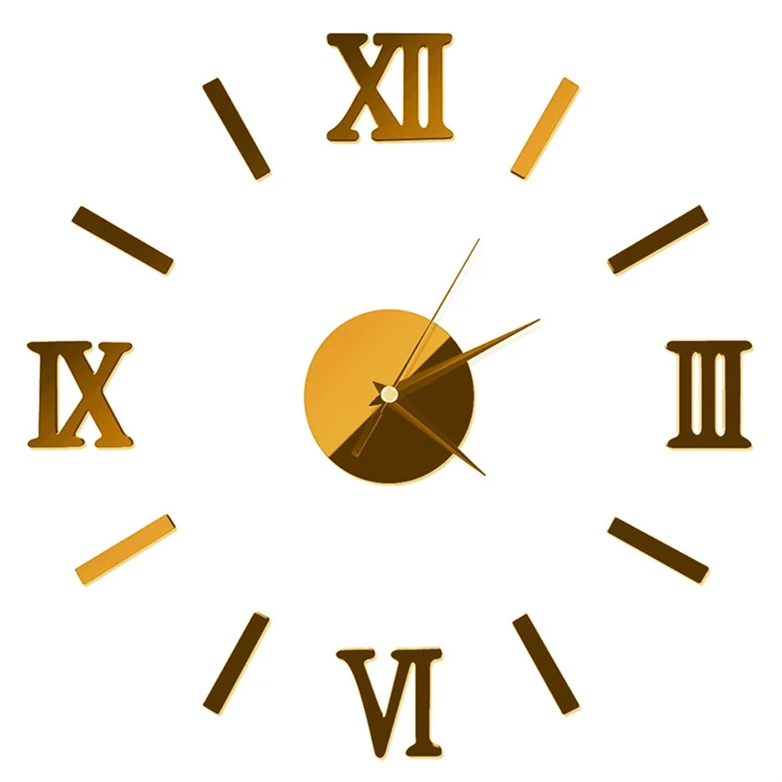 VFDVSWZSA Stylish wall clock, Modern Design Large Quartz Needle Decorative Clocks Stickers Living Room Decoration(Color g)