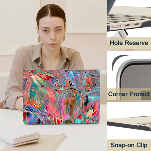 Funda MacBook Pro 15 2012-2015 A1398 rígida con protector teclado olas 4
