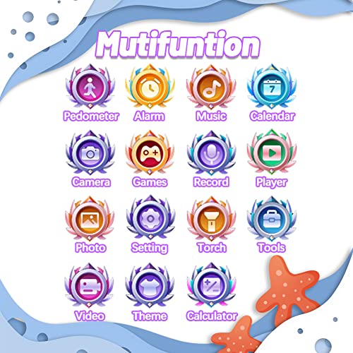 Waterproof Smart Watch for Kids 3-12 Years Boys Girls Learning Toys with 26 Puzzle Games Pedometer Camera Video Recording Music Player Alarm Timer HD Touchscreen Toddler Watch Birthday Gift - Thumbnail 4