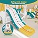 JOYLDIAS 10 in 1 Toddler Slide, Freestanding Kid Climber Slide Playset, Toddler Playhouse with Slide and Swing, Basketball Hoop, Telescope, Indoor Outdoor Backyard Playground Toy for Toddlers Age 1-3+