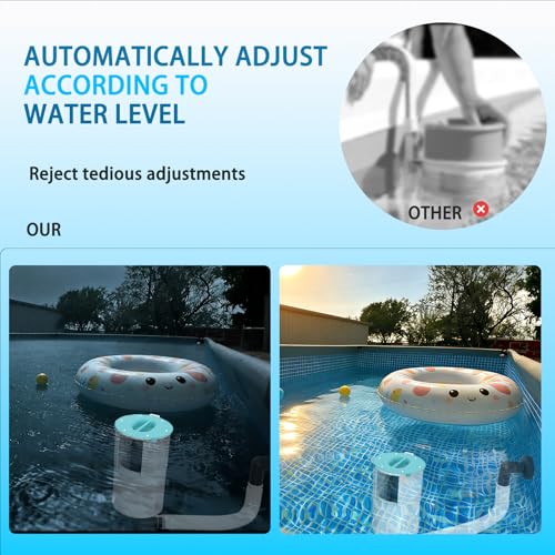 Skimmer de surface flottant turquoise pour éliminer les feuilles de piscine