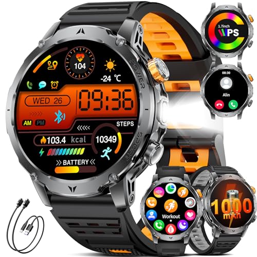 Smartwatch militaire étanche IP68 LIGE dotée d'une puissante batterie 1000mAh