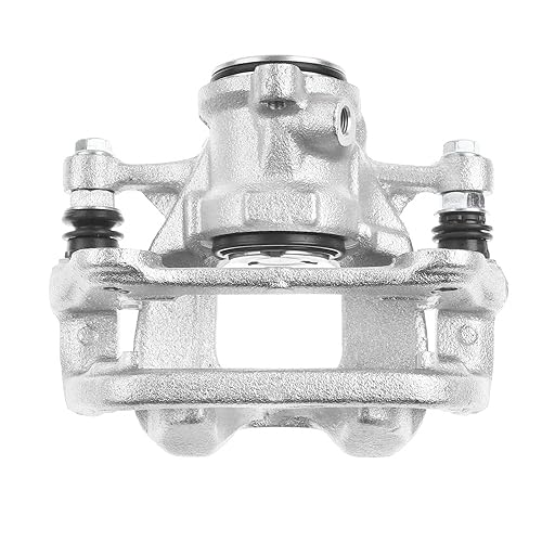 Image of Detroit Axle - Rear Right Brake Caliper for 17-20 Jeep Compass, 16-20 500X, 15-22 Renegade Disc Brake Caliper w /Bracket 2018 2019 Replacement Passenger Side Assembly