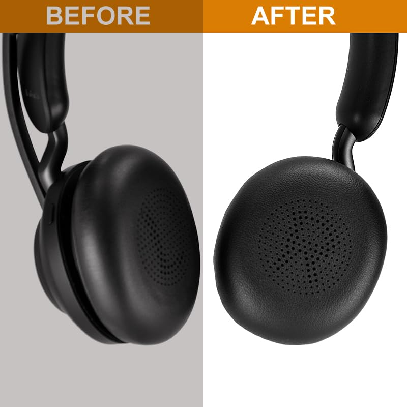 Defean Ohrpolster Für Jabra Evolve2 65/40 & Elite 45h – Weiches Proteinleder, Einfach Zu Wechseln