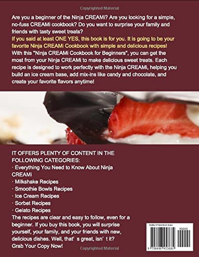 image for Ninja CREAMi Cookbook for Beginners: 100 Decadent and Fun Recipes | Th